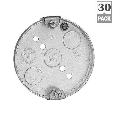 4 pancake electrical box bx fitting|circular pancake box.